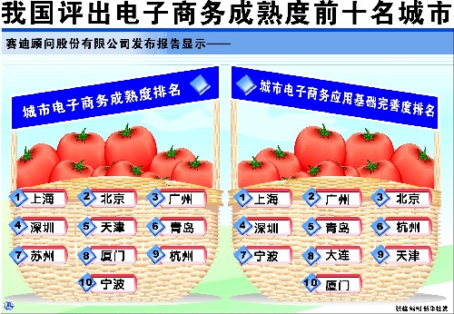 电子商务成熟度座次